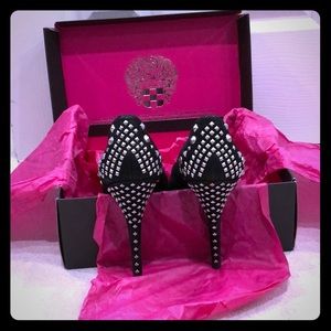 Studded Vince Camuto Peep Toe Heels